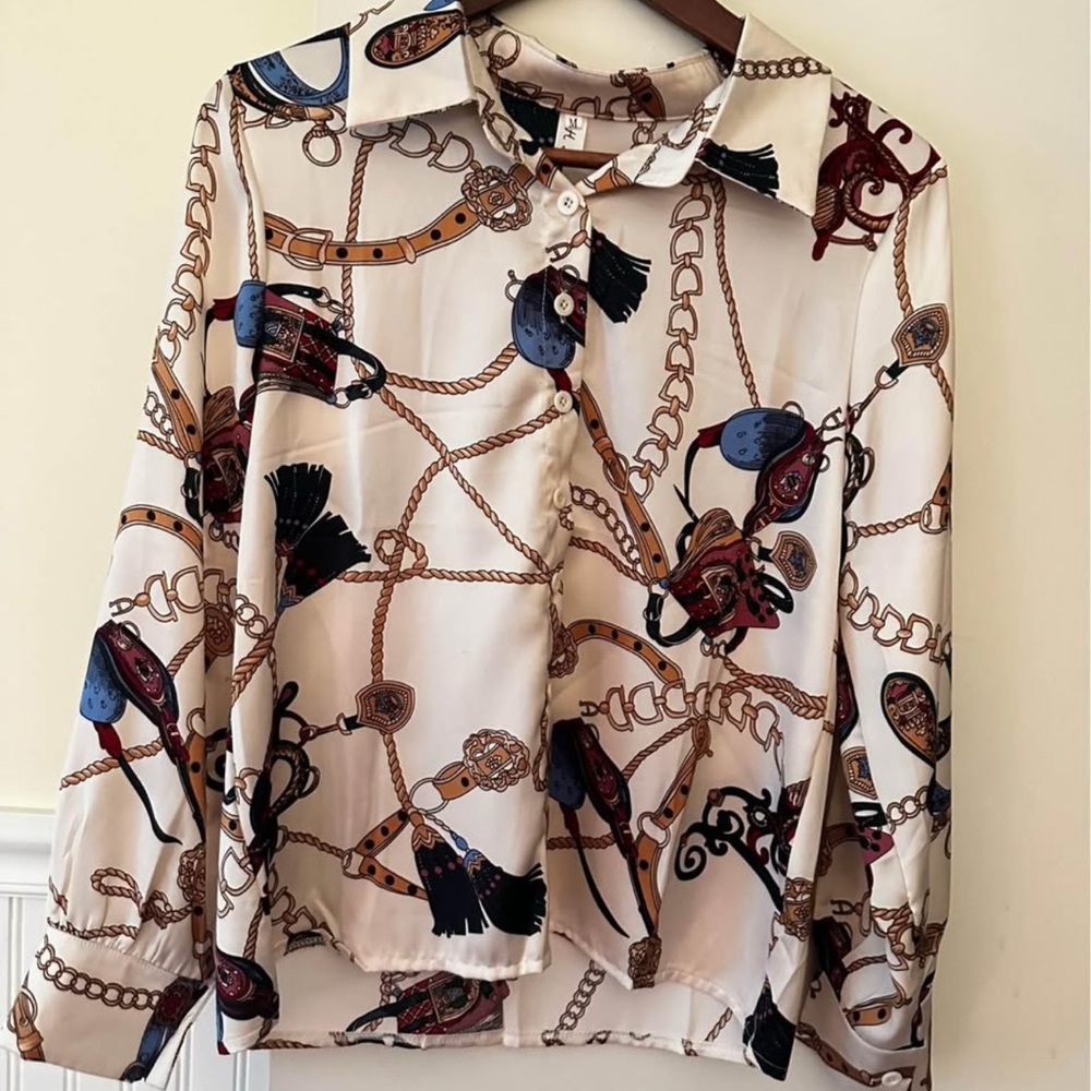 Skill Chain Print Women's Blouse